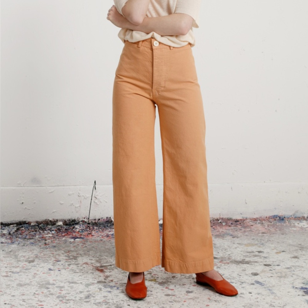 Jesse Kamm sailor pants peach cotton canvas 0